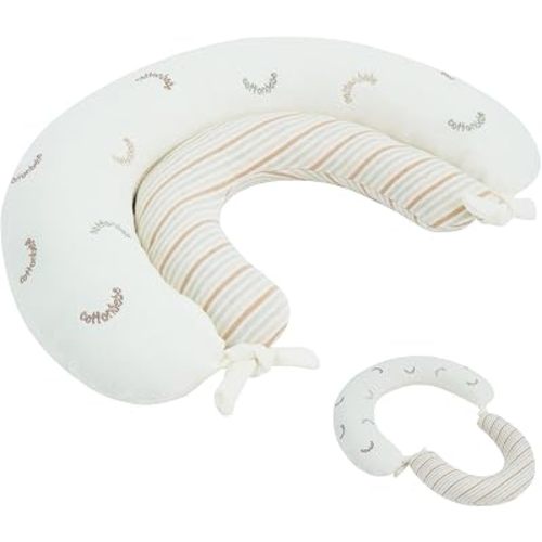 2-in-1 Tummy Time Cushion for Newborns,Soft Cotton Tummy Time Pillow Promotes Development, Ergonomic Design,Ideal Baby Gift