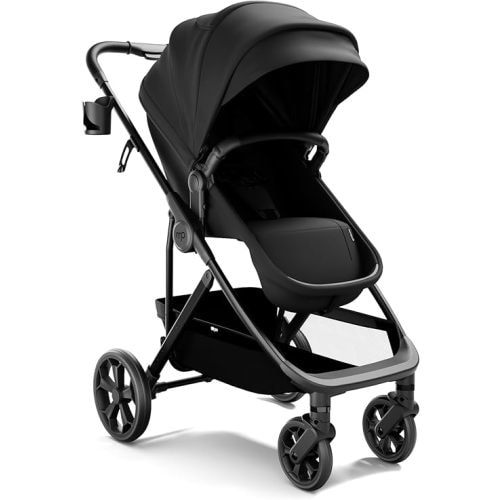 Mompush Wiz Pro 4-in-1 Baby Stroller with Newborn Mode, Full-Size All-Terrain Premium Stroller from Newborn to Toddler, Snack Tray Included for Easy Feeding & Outing, Lay-Flat in Seconds