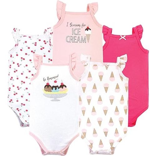 Hudson Baby Unisex Baby Cotton Sleeveless Bodysuits