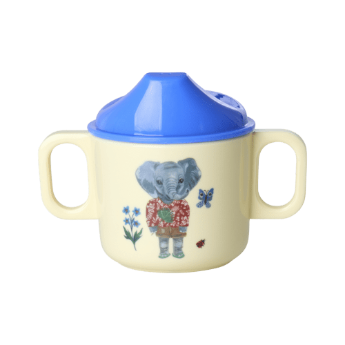 Melamine 2 Handle Baby Cup Nathalie Lete Blue Print – Rice By Rice