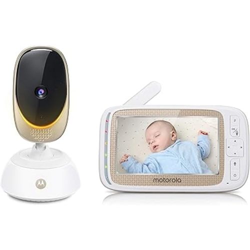 Motorola Baby COMFORT85 Connect Video Baby & Home Monitor with 5" HD Display and Wi-Fi Viewing, Digital Tilt and Zoom, Remote Pan Scan, Night Vision and Mood Lighting
