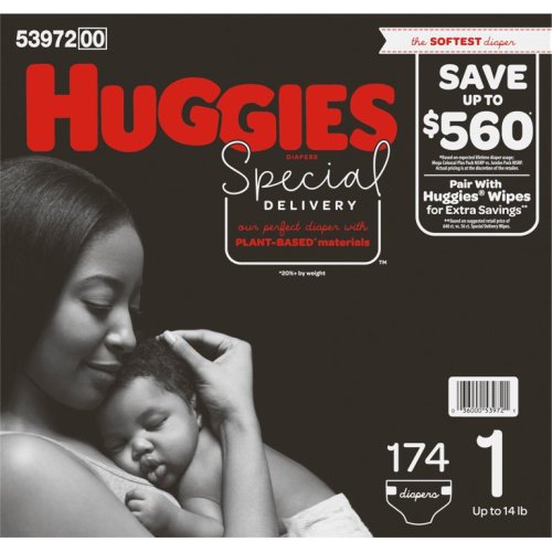 Huggies Special Delivery Hypoallergenic Baby Diapers, Size 1 - 174 ct. (Up to 14 lb.) - Huggies Special Delivery Hypoallergenic Baby Diapers, Size 1 - 174 ct. (Up to 14 lb.)