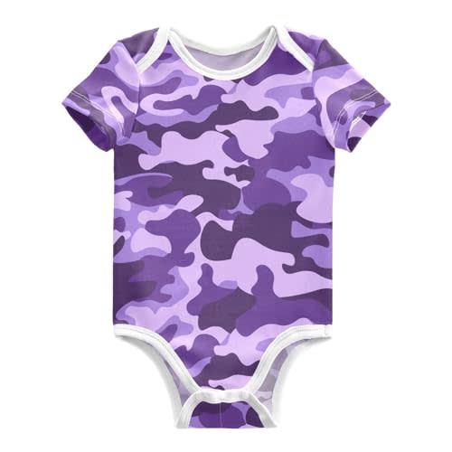 Ollabaky Unisex Baby Bodysuits Short Sleeve Cotton Baby Clothes for Girls 0-24 Months