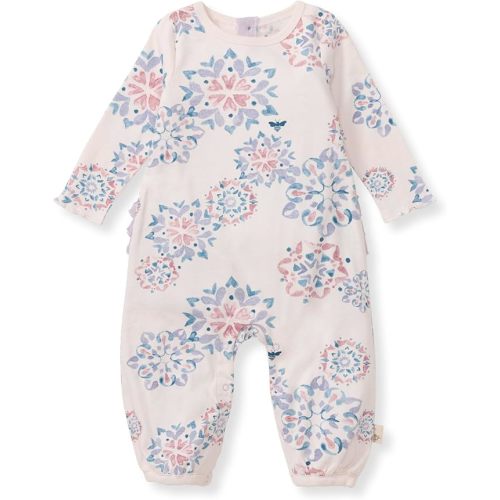 Burt's Bees Baby baby-girls Jumpsuit, 100% Organic Cotton One-piece Long Sleeve Ruffle Outfit Coverall