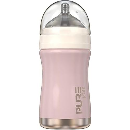 Pure 8oz Baby Bottle (Piggy Pink)