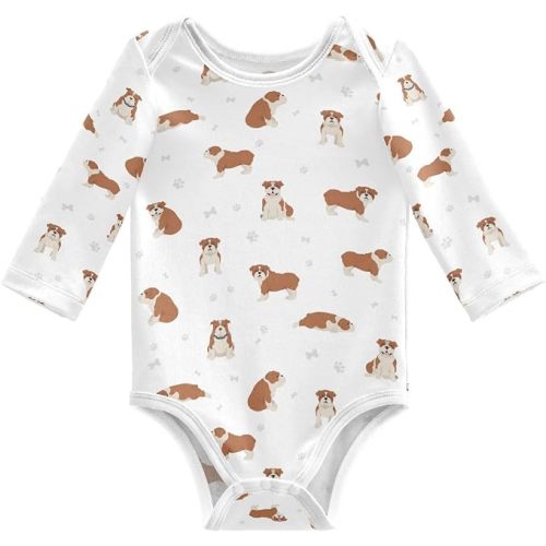 vvfelixl Baby Bodysuits Blue Green Gray Star Long Sleeve Cotton Baby Clothes for Boys Girls 0-3M