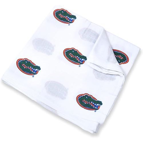 University of Florida Gators Muslin Swaddle Blanket – Officially Licensed Ultra-Soft 47” x 47” Cotton Muslin Baby Swaddle | Newborn Blanket | UF Infant Gift