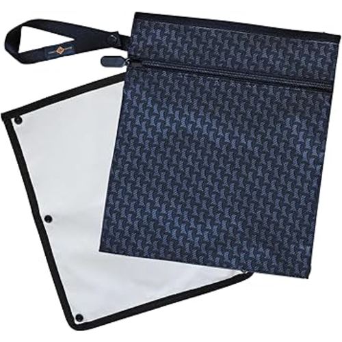 IDAHO JONES Wet Dry Bag - Waterproof Wet Bag for Travel, Wetbag for Swimsuit, Diaper, Clothes, Period Underwear - Breast Pump Parts Organizer - Zippered Pouch with Waterproof Mat - Robin