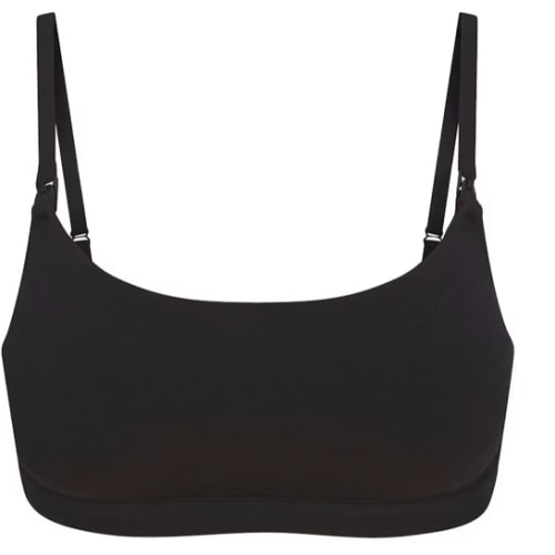 SKIMS COTTON JERSEY MATERNITY NURSING SCOOP BRALETTE | SOOT | Size M