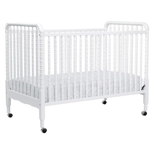 DaVinci Jenny Lind 3-in-1 Convertible Baby Crib - GREENGUARD Gold Certified Portable Crib - Convertible Crib to Toddler Bed and Daybed - 4 Adjustable Heights - Easy to Assemble White Wooden Crib