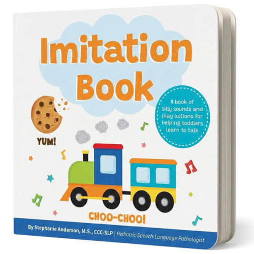 Imitation Book: Interactive & Fun Learn to Talk Board Book For Toddlers Ages 0-4, Written by a Speech Therapist