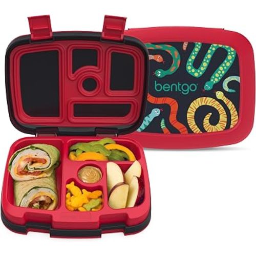 Bentgo Kids Prints Leak-Proof 5-Compartment Bento-Style Kids Lunch Box