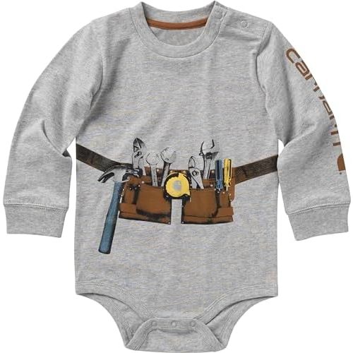 Carhartt baby-boys Knit Long Sleeve Crewneck Bodysuit