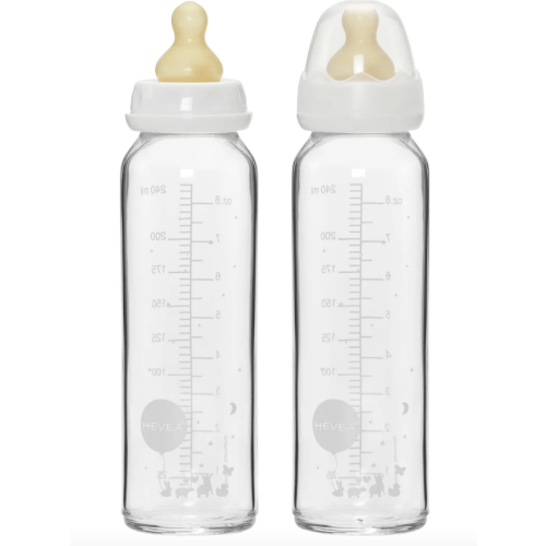 Standard Neck Baby Glass Bottles Two-Pack - 240ml/8oz