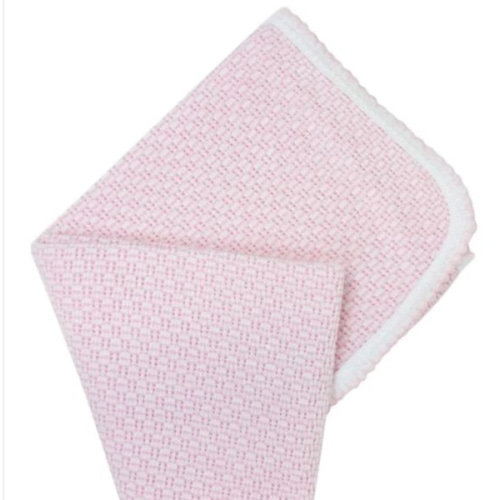 207 Receiving Blanket Pink Solid Stripe - Spoiled Sweet Boutique