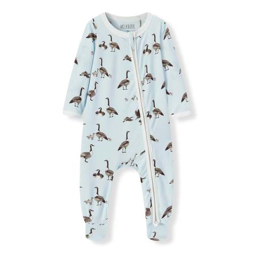 MB Zipper Footed Romper - Goose