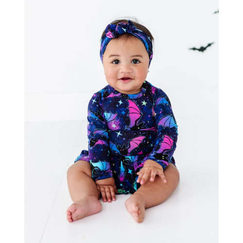 Bat Attitude Long Sleeve Ruffle Dress