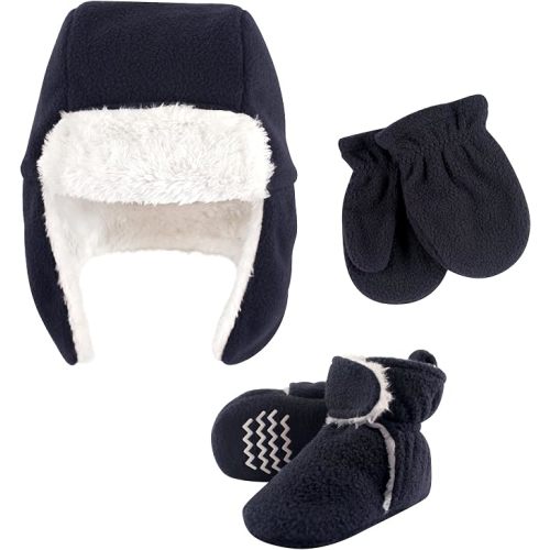 Hudson Baby Baby Hudson Baby Unisex Baby Trapper Hat, Mitten and Bootie Set
