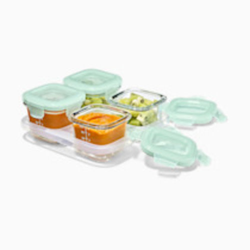 OXO Tot Baby Blocks Glass 4 Oz Food Storage Containers - Opal