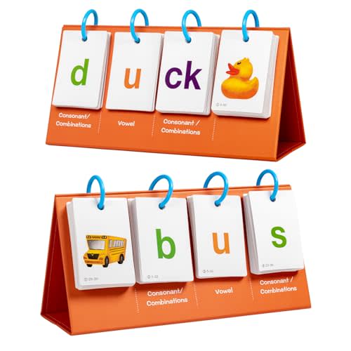 Alened Phonics Flash Cards, Sight Words Flash Cards Kindergarte Kids 3-8 | Learn To Read Books for Age 3-5, Hooked on Phonics for Toddlers 2-4 Years, CVC Word Games for 1st Grade Homeschool Education