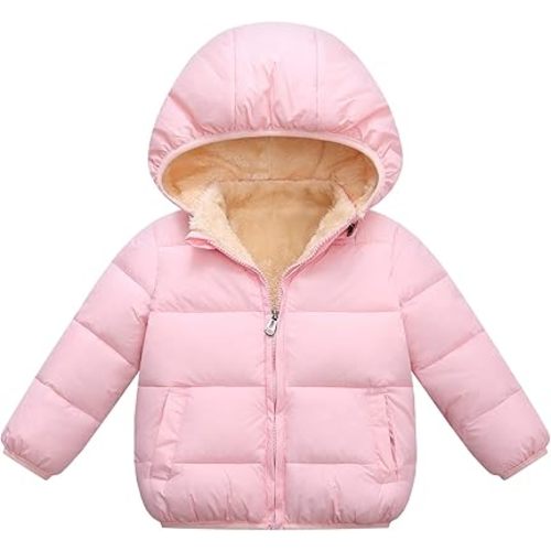 Amazon.com: LAVIQK 1-7 Years Baby Boys Girls Toddlers Winter Coats Puffer Jacket with Removable Fur Hooded Down Snow Jacket Warm Fleece Coat Outerwear: Clothing, Shoes & Jewelry