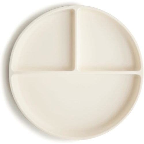 mushie Silicone Suction Plate | BPA-Free Non-Slip Design (Ivory)