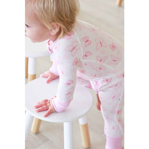 Convertible Zip Romper in Blooming Butterflies | Caden Lane