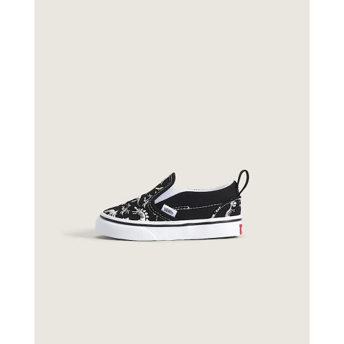 Toddler Classic Slip-On V Shoe in Glow-in-the-Dark / Black | Vans
