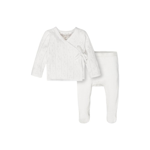 Baby Organic Pointelle Sweater and Legging Set