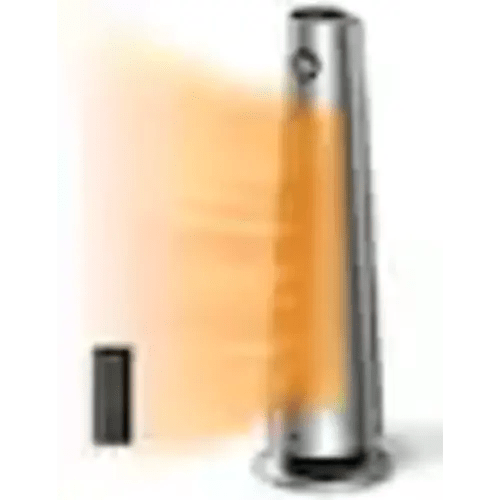 DREO - 30" Space Heater for Large Rooms, 120° Oscillation, Adjustable Thermostat, 5 Heat & 3 Fan levels, Solaris 818 - Silver