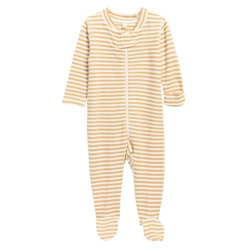 Stripe Stretch Organic Cotton Footie, 6-12M