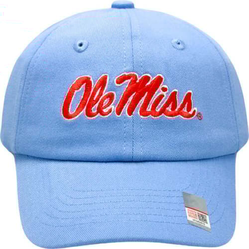 Officially Licensed Ole Miss Baseball Hat, Powder Blue - Bits & Bows | Maisonette