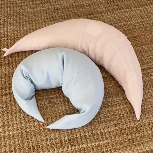 Natural Moon Support Pillow for Rest & Comfort - Daisy Fields Collection. Daisy Fields Moon Pillow.
