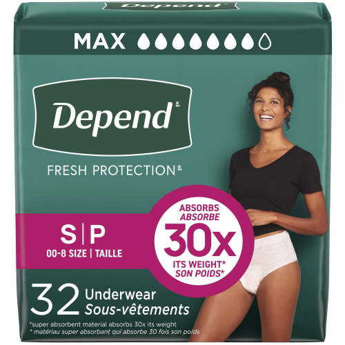 Depend Fresh Protection Adult Incontinence Underwear for Women, Disposable, Blush, L, 28 ct - Walmart.ca