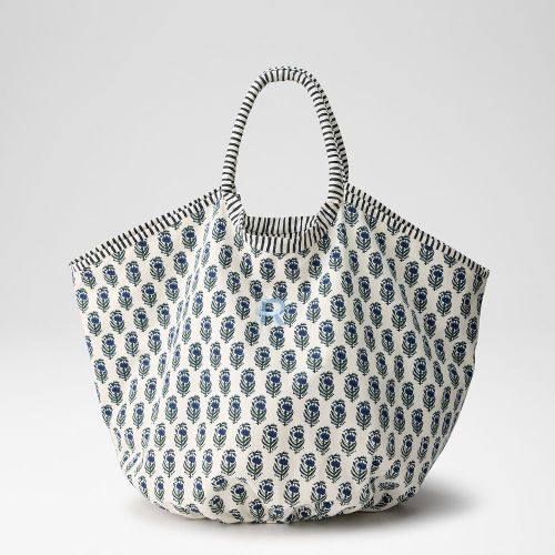 DIAPER BAG — Block Print Oversized Canvas Tote