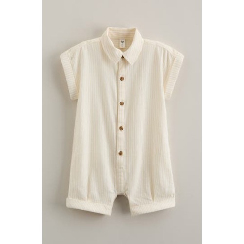 Stripe Cotton Romper, 12M