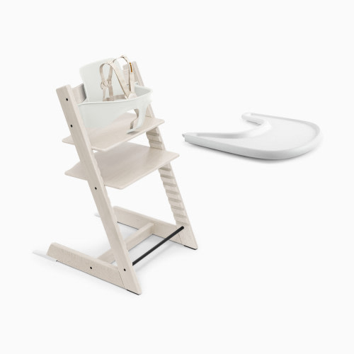 Stokke Tripp Trapp High Chair² + Tray Bundle - Whitewash/White