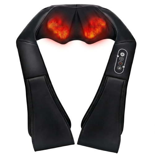 Naipo Shiatsu Back and Neck Massager with Heat Deep Kneading Massage, Best Gifts Mom Dad Women Men, Home, Office Car Use