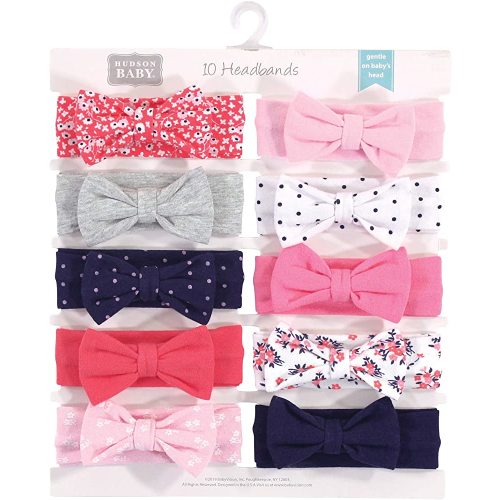 Hudson Baby Infant Girl Cotton and Synthetic Headbands