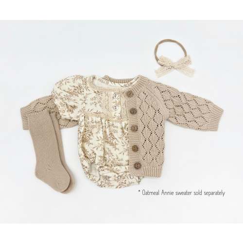 Elodie Short Sleeve Romper Set – Olive and Cradle