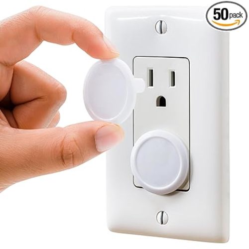 Outlet Covers Baby Proofing (50 Pack) Safe & Secure Electric Plug Protectors | Sturdy Childproof Socket Covers for Home & Office | Easy Installation | Protect Toddlers & Babies | White