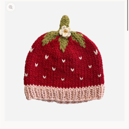 Baby Cotton Strawberry Knit Hat Red – The Blueberry Hill