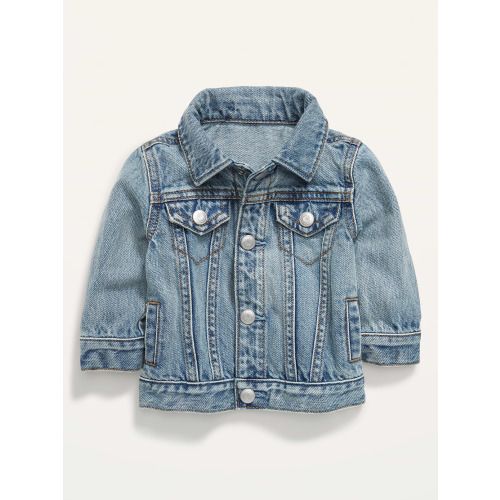 Unisex Light-Wash Jean Jacket for Baby