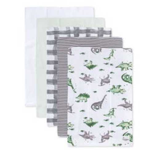 Set of 5 Happy Herbivores Burp Cloths