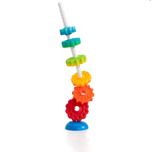 Amazon.com: Fat Brain Toys SpinAgain, Baby Stacking & Spinning Toys for Toddlers Ages 1+ | Spinning gears stacker. Reversible base. Tactile, developmental learning for babies, toddlers, preschoolers, ages 12 months+