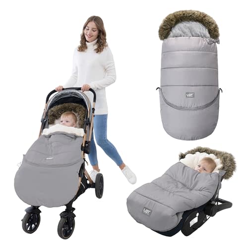 LAT Baby Warm Bunting Bag Universal,Extended and Removable,Stroller Sleeping Bag Cold Weather,Waterproof Toddler Footmuff