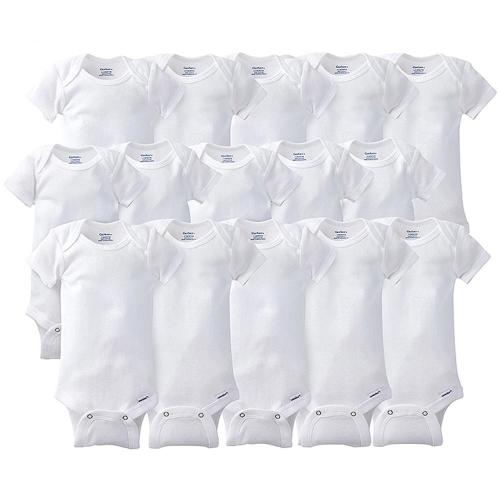 15-Pack Grow-With-Me White Onesies® Brand Short Sleeve Bodysuit As
– Gerber Childrenswear