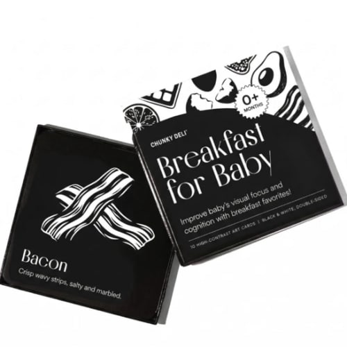 Breakfast for - Baby High-Contrast Art Cards B&W Sensory Toys – Chunky Deli