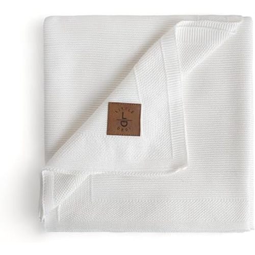 Hypoallergenic Silky Baby Blanket - 30x40 Inches White, Oeko-TEX® Certified, Thermal-Regulating, Soft Knit for Girls & Boys - Swaddle or Toddler Blanket, Dua