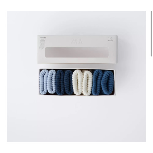 FOUR-PACK OF SOCKS IN VARIOUS COLORS - Mid-blue | ZARA United States